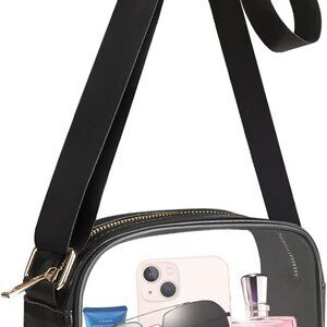 Clear Crossbody Bag, Stadium Approved Clear Purse Bag for Concerts Sports Events
